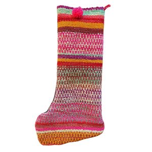 Ethnic Fabric Santa´s Boot