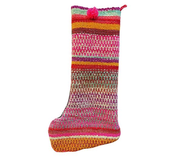 Ethnic Fabric Santa´s Boot