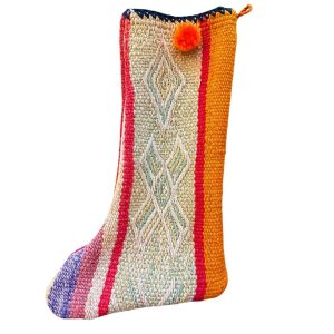 Ethnic Fabric Santa´s Boot