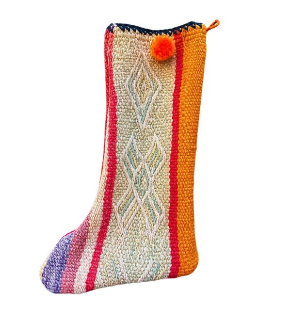 Ethnic Fabric Santa´s Boot