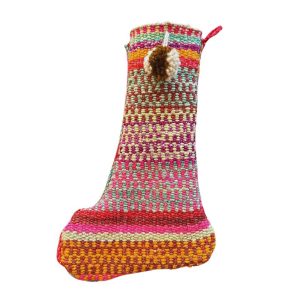 Ethnic Fabric Christmast Boot