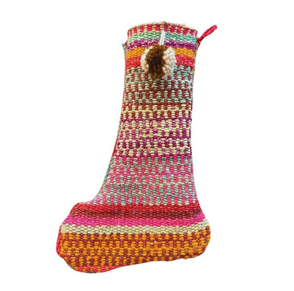 Ethnic Fabric Christmast Boot