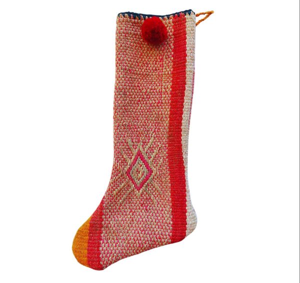 Ethnic Fabric Santa´s Boot