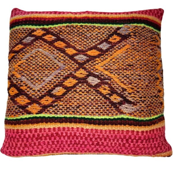 Boho Pillow with Tribal Patterns