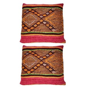 Boho Pillow with Tribal Patterns